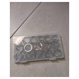 KINGFOREST 50-Pack 1 Inch Metal Key Rings (25mm) - Silver Split Keychain Rings for Keys, DIY Crafts, Home, Car & Office Accessories - Durable Nickel Flat Keyrings Bulk