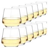 BTaT- Stemless Wine Glass, 12 oz, Set of 12, Wine Glasses No Stem, Christmas Gifts