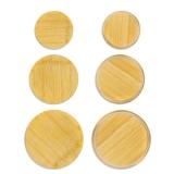 TERESRY Replacement Wooden Lids for Pyrex, Anchor Hocking Glass Containers 7200 * 2 7201-PC*2 7402-PC*2, Bamboo Lids for Pyrex 2Cup 4Cup 7Cup Glass Bowls, Bowl Covers 6 Pack