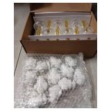 Glooglitter 12 Pack Christmas Bubble Lights Plug in with E12 Candelabra Bases, Traditional Vintage Multicolor Fluid Night Lights with Swivel Plug in Base for Old Fashion Christmas Decor (Glitter Gold)