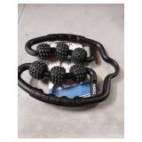 MZDXJ Cellulite Massage Tool Muscle Roller - Deep Fascia Massager & Dimpled Skin Remover for Legs, Thighs & Buttocks - Anti-Cellulite Roller, Smooth Skin, Pain Relief Black - 6 Wheel