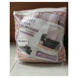 WEERRW Velvet Couch Covers for 2 Cushion Couch Sofa - High Stretch Luxury Velvet Plush 3 Pieces Sofa Slipcovers with Elastic Bottom, Furniture Protector for Pets, Machine Washable, Pink, Medium