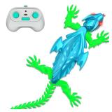 TWFRIC Wall Climbing Gecko Lizard, Robot Geckos Lizards Rechargeable Remote Control Car Toy RC Cars Toys for Kids RC Crawler for Boys & Girls Ages 6 & Up Halloween Christmas Birthday Gifts (Blue)
