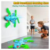 TWFRIC Wall Climbing Gecko Lizard, Robot Geckos Lizards Rechargeable Remote Control Car Toy RC Cars Toys for Kids RC Crawler for Boys & Girls Ages 6 & Up Halloween Christmas Birthday Gifts (Blue)