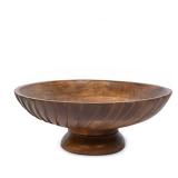 EDHAS Mango Wood Decorative Wooden Bowl Hand Carved Home Decor for Dining Table Center, Living Room, Kitchen Decor (12" x 12