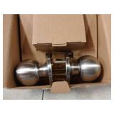 BESTTEN Keyed Same Exterior Door Knob and Single Cylinder Deadbolt Combo Set, Keyed Alike Entry Door Knobs with Lock and Keys for Entrance and Front Door, Satin Nickel