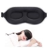 MZOO Luxury Sleep Mask for Back, Side Sleeper, Complete Light Blocking Sleeping Eye Mask Night Blindfold, 3D Zero Pressure & Spacious for Lash Extensions, Breathable Soft Eye Cover Flight Nap Travel