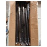 Haryaers Black Long Curtain Rod Tension Shower Curtain Rods 30 to 120 inch Adjustable Spring Heavy Duty Rods for Bathroom Windows Outdoor No Drill No Slip Spliced and Telescopic Design