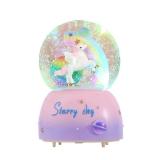 Sethruki Unicorn Music Snowball, 3.94 Inch Automatic Snowfall Music Box, with LED Rainbow Snow Lights, Birthday, Christmas, Ideal Gift for Girls