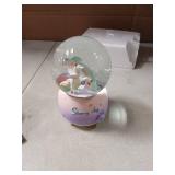 Sethruki Unicorn Music Snowball, 3.94 Inch Automatic Snowfall Music Box, with LED Rainbow Snow Lights, Birthday, Christmas, Ideal Gift for Girls