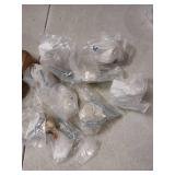 Asimerdeco 10 Pack Brushed Gold Cabinet Knobs 1-1/5 Inch(30mm) Single Hole Cabinet Pulls Round Kitchen Cabinet Knobs