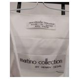 APPEARS NEW - Martinio Collection White Tuxedo Dress Shirt by Henry Segal (Size Small 32/33)