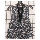 APPEARS NEW - Nicole Miller Cutlery Print Vest (Size Medium)