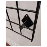 Set of 2 Black Metal Grid Wall Display Panel with Hooks (1 is 2