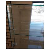 Glass Display Cabinet with Adjustable Shelves (16.75 Wide x 16.5" Deep x 72.5" Tall)  - Retail: $250