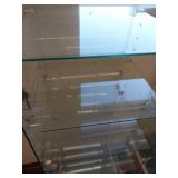 Glass Display Cabinet with Adjustable Shelves (16.75 Wide x 16.5" Deep x 72.5" Tall)  - Retail: $250