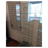 Glass Display Cabinet with Adjustable Shelves (16.75 Wide x 16.5" Deep x 72.5" Tall)  - Retail: $250