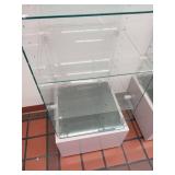 Glass Display Cabinet with Adjustable Shelves (16.75 Wide x 16.5" Deep x 72.5" Tall)  - Retail: $250
