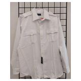 APPEARS NEW - Van Heusen White Dress Shirt with Stain Shield (Size 34/35 neck 17 1/2)