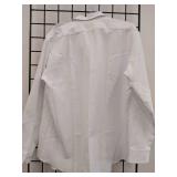 APPEARS NEW - Van Heusen White Dress Shirt with Stain Shield (Size 34/35 neck 17 1/2)