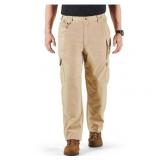 APPEARS NEW - 5.11 Tactical Men s Taclite Pro Work Pants  Lightweight Poly-Cotton Ripstop Fabric  (Size 46 Unhemmed)  TDU Khaki  Style 74273L  - Retail: $73