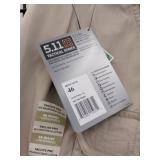 APPEARS NEW - 5.11 Tactical Men s Taclite Pro Work Pants  Lightweight Poly-Cotton Ripstop Fabric  (Size 46 Unhemmed)  TDU Khaki  Style 74273L  - Retail: $73