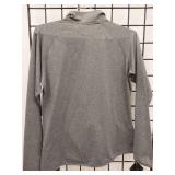 Sport-Tek Ladies Gray Quarter-Zip Pullover with Thumb Holes (Size Medium)