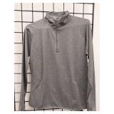 Sport-Tek Ladies Gray Quarter-Zip Pullover with Thumb Holes (Size Large)