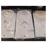 FACTORY SEALED - Martino Collection by Henry Segal White Dress Shirt (Size XL 34-35) 3 Pack