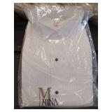 APPEARS NEW - MINA White Button Down Dress Shirts (Size 12) 3 Pack