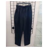 Pinnacle Black Polyester Elastic Waist Chef Pants Pants (Size Medium)