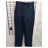 Pinnacle Black Polyester Elastic Waist Chef Pants Pants (Size Medium)