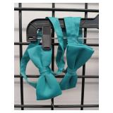 APPEARS NEW - Teal Blue Clip-On Bow Ties Set
