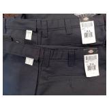 APPEARS NEW - Dickies Mens Industrial Flat Front Comfort Waist Pant - Charcoal/LP817 - 38 x 30 (2 PACK)