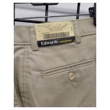 APPEARS NEW - Edwards Casualwear Khaki Cargo Pants Style 2575-05 (Size 31) 3 PACK
