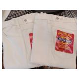 APPEARS NEW - Dickies White Twill Work Jeans (Size 30x34) 2 PACK