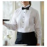 APPEARS NEW - Lady Martino White Tuxedo Shirt by Henry Segal (Size 6) 2 Pack