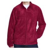APPEARS NEW - Harriton Burgandy Colored Full-Zip Fleece Jacket (Size 2XL)