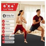 $46 Extra Large Yoga Mat 72x48 or 78x57, 1/4-1/2 in, TPE Non-Slip