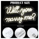 $97 VIHOSE 6.6ft Metal Heart Arch Stand & Will You Marry Me Neon Sign