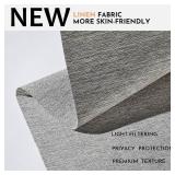 $72 Persilux Light Filtering Roller Shades Cordless Linen Grey 35x72