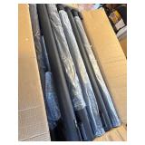 $160 INMOZATA 6 Pack Retractable Belt Stanchions, Black, 6.6ft Belts