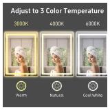 $80 32"x 24" LED Bathroom Mirror with Lights, Dimmable, Double Lights