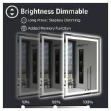 $80 32"x 24" LED Bathroom Mirror with Lights, Dimmable, Double Lights