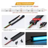 $48 BTF-LIGHTING Black LED Aluminum Channel System for 8/10/12mm