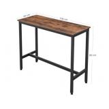 VASAGLE LBT10X High Thin Bar Table, Metal Frame, 40" Long