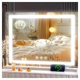 $54 Makeup Vanity LED Mirror 24x19 10X, Dimmable, Touch Control