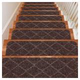 $70 Seloom Stair Treads Non-Slip Carpet Rubber Backing 9x36 15-Pack