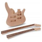 $220 Double Neck DIY Guitar & Bass Kit, 6/4-String, RH