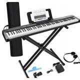 $200 88-Key Keyboard Piano, Semi-Weighted Digital Piano with Bluetooth